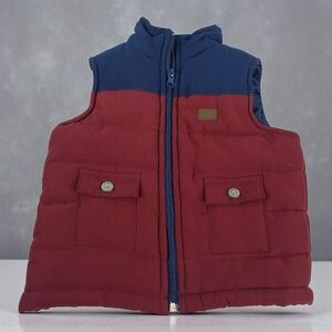 Vtg Lee Quitted Puffer Kids Vest 2T Lumberjack Zip Up